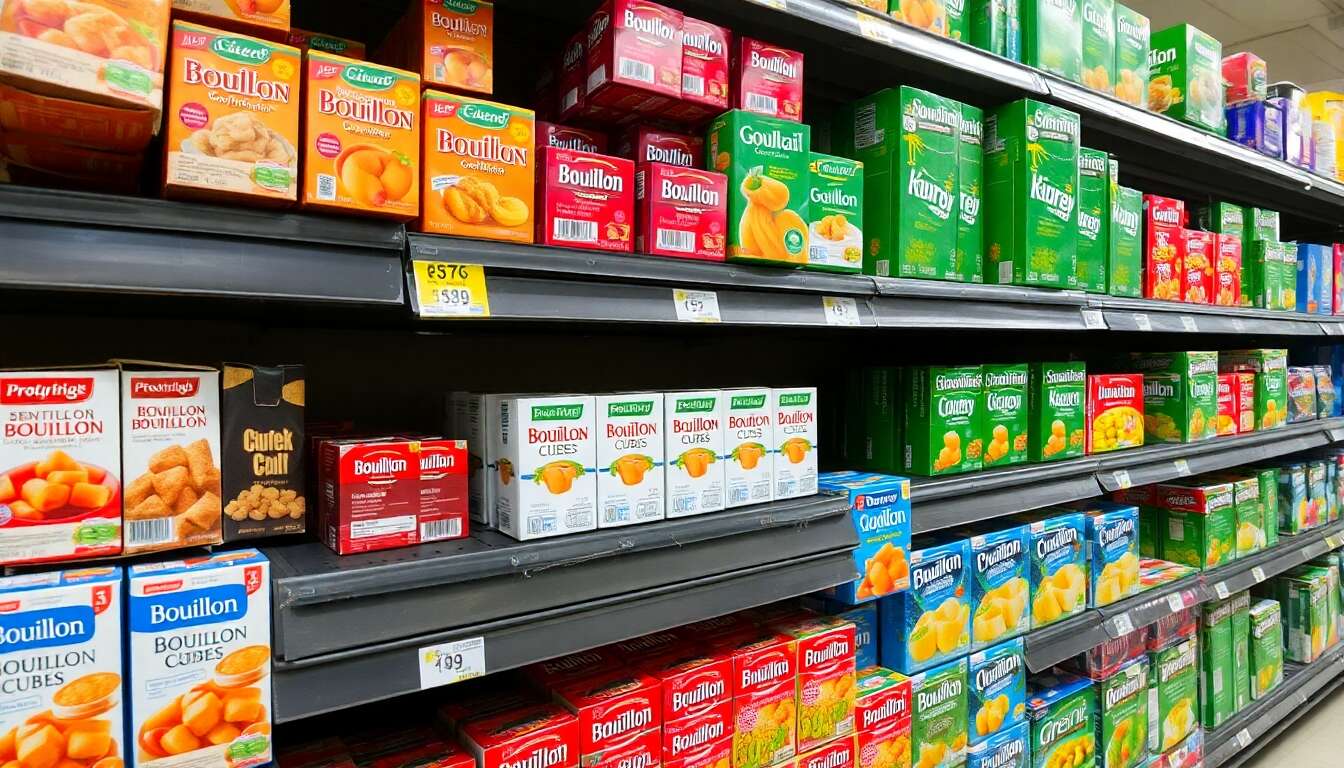 Bouillons en cube du supermarché